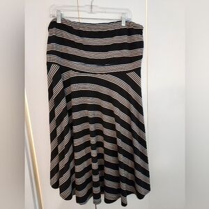 Torrid Black and White Midi A-Line Dress